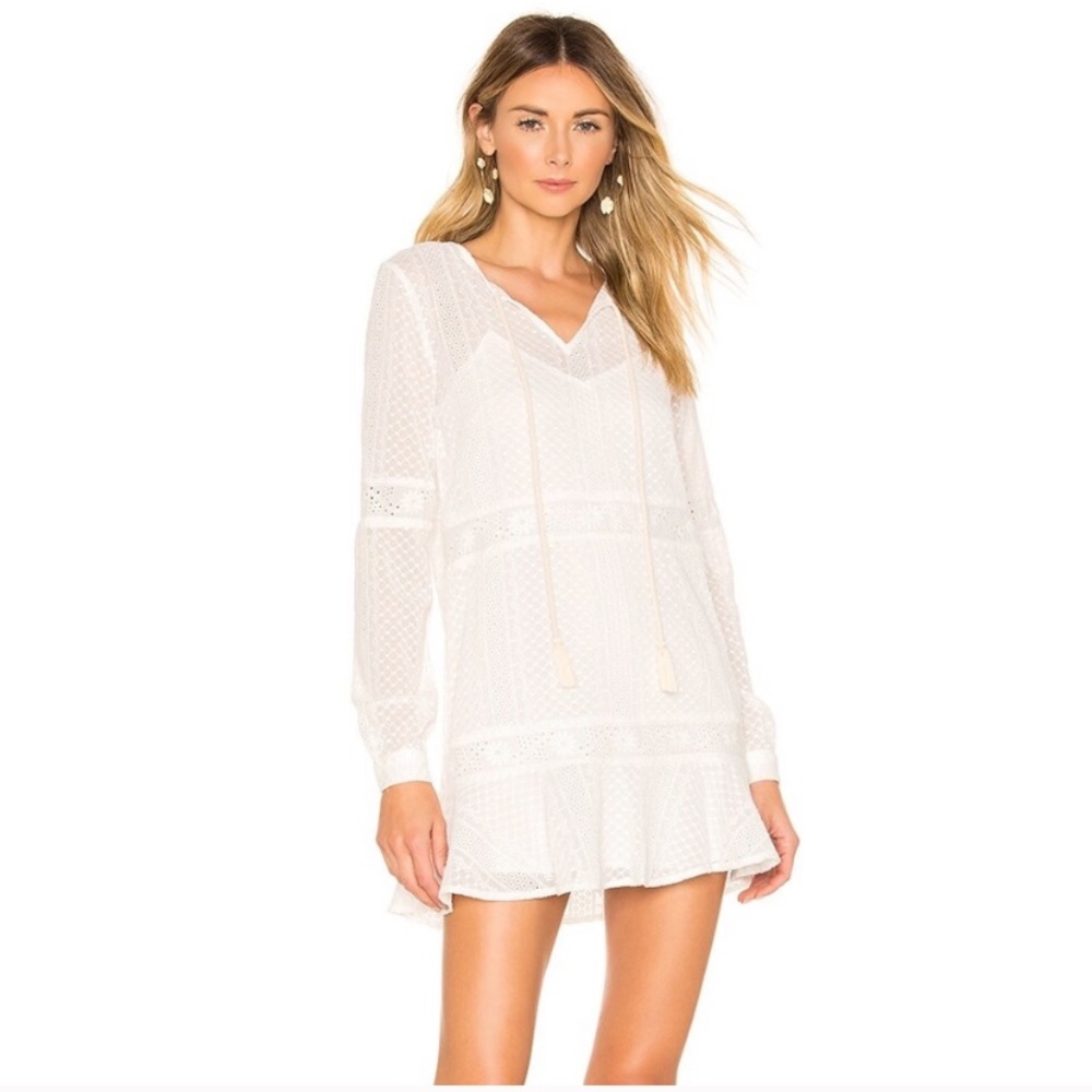 Revolve x House of Harlow white eyelet dress